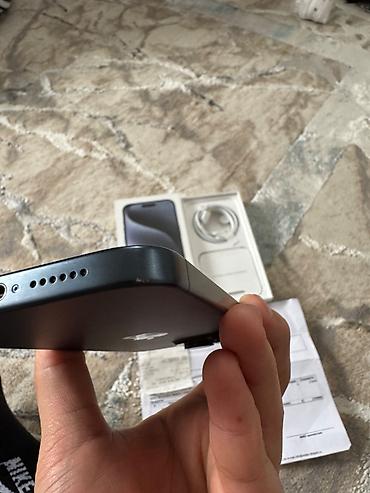 Apple iPhone: IPhone 15 Pro Max, Б/у, 1 ТБ, Blue Titanium, Чехол, Кабель, Коробка, 100 % — 2