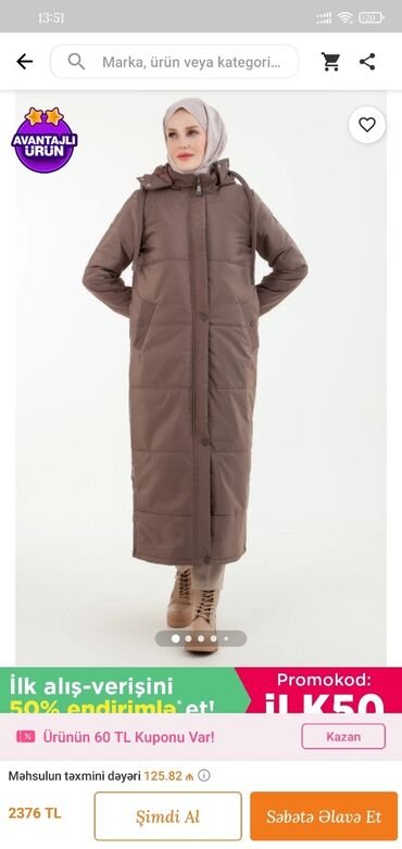 sədərək palto: Palto XL (EU 42), rəng - Qəhvəyi