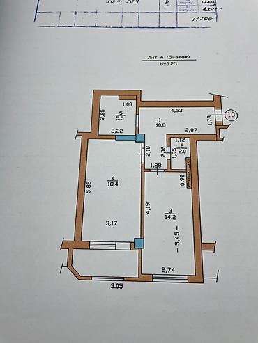 ош продажа: 1 комната, 51 м², Ала-Арча ТРЦ Элитка, 5 этаж, Евроремонт — 5