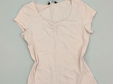 różowe t shirty damskie: T-shirt, F&F, L, stan - Dobry