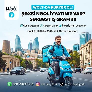 evde online iş: Sürücü-kuryer tələb olunur, Nəqliyyat təmin edilir, Gündəlik ödəniş, Təcrübəsiz — 1