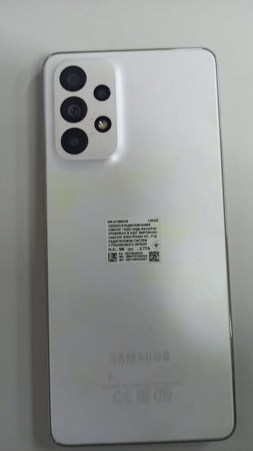 телефон плата: Samsung Galaxy A73 5G, Б/у, 128 ГБ, цвет - Белый, 2 SIM