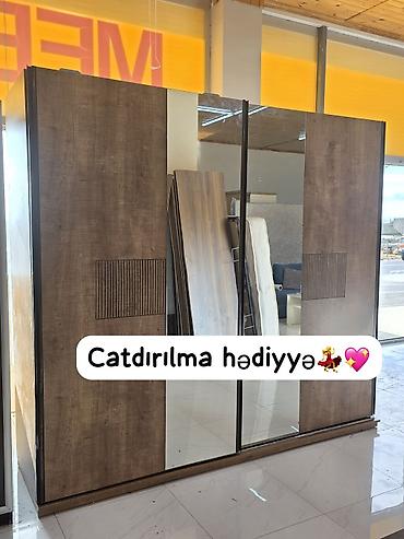 AYNUR modeli – sürgülü qapılı dolab - Material: taxta teksturalı lalafo.az -da AYNUR modeli – sürgülü qapılı dolab - Material: taxta teksturalı