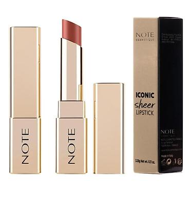 kosmetika cantası: NOTE Iconic Sheer Lipstick – qızılı metal qablaşdırmada dəbdəbəli — 2