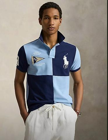 Мужская одежда: Мужское поло, Ralph Lauren, L, цвет - Синий — 7