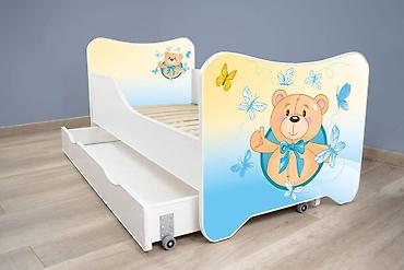 salamander papuce: Dečiji krevet sa fiokom 160x80 cm – Happy Kitty + Fioka Small Teddy — 1