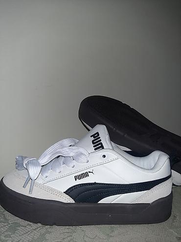 puma кросовки: Кроссовки Puma оригинал Унисекс - Цвет: белый с чёрными акцентами и — 1