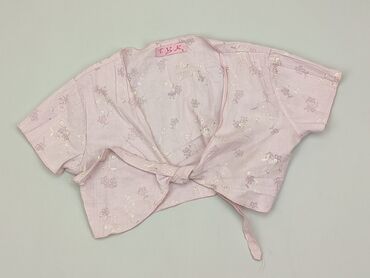 bluzka z motylkowymi rękawami: Bluzka, 8 lat, 122-128 cm, stan - Dobry