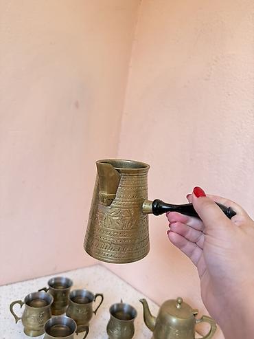 hədiyyə dəsti: Çay dəsti, rəng - Qızılı, Metal, 6 nəfərlik — 5