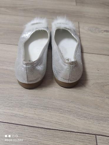 balerina: Qız uşaqları üçün parlaq balerina ayaqqabıları - Rəng: gümüşü, iri — 2