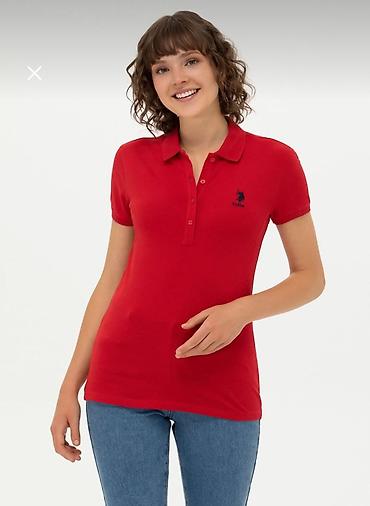 pull and bear: Polo köynək, U.S. Polo Assn, XS, rəng - Qırmızı — 2