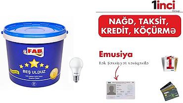 fab boya: Akril Fasad üçün boya, FAB, 25 kq, rəng - Ağ, Suya davamlı — 1