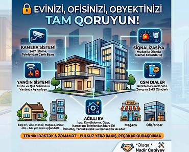 Digər xidmətlər: Təhlükəsizlik sistemləri | Müşahidə kameraları | Quraşdırılma, Zəmanət — 2