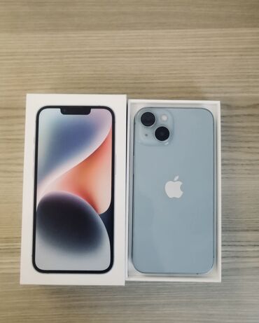 iphone 14 satışı: IPhone 14, 128 GB, Mavi, Zəmanət, Simsiz şarj, Face ID