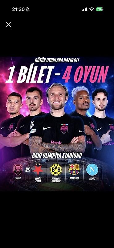 Turizm: Məhsul: Futbol oyunu bileti paketi – “1 bilet, 4 oyun”514sector — 1