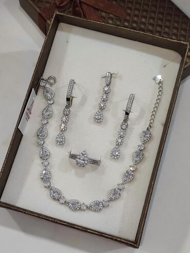 серебряные украшения из индии: Серебряный Набор+ Браслет 925 пробы Дизайн под Италия Качество
