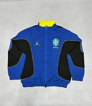 очки рай бан: Спортивная ветровка Jordan x CBF Brasil - Цвет: синий с черными — 1