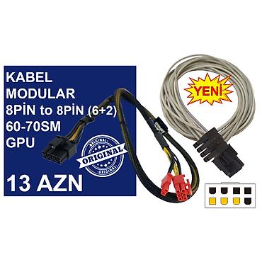 Настольные ПК и комплектующие: Kabellər "8PİN MALE to 8PİN MALE Original” MƏHSULLAR TAM ORİGİNALDIR — 7