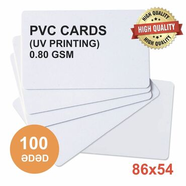 avadanlig: UV printerlərində çap etmək 2 tərəfli parlaq 0.80mm PVC kart