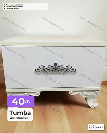 Ev və bağ: Tumba – klassik dizaynlı, dekorativ oyma detallı ön panel və fiqurlu — 1
