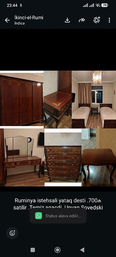 Ruminya istehsali yataq desti .700₼ satilir .Temiz,agacdi .Unvan lalafo.az -da Ruminya istehsali yataq desti .700₼ satilir .Temiz,agacdi .Unvan
