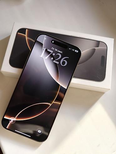 IPhone 16 Pro Max, Б/у, 256 ГБ, Natural Titanium, Коробка, 91 % at lalafo.kg IPhone 16 Pro Max, Б/у, 256 ГБ, Natural Titanium, Коробка, 91 %