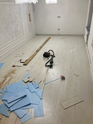 Напольные работы: Выравнивание пола, Монтаж напольных плинтусов, Укладка пола | Паркетная доска, Кварц-винил, Ламинат Больше 6 лет опыта — 16