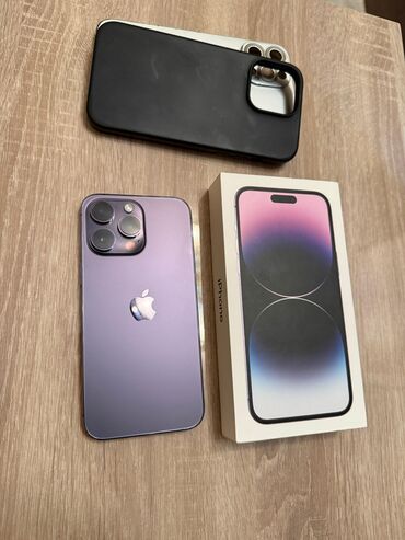 telefon qutusu: IPhone 14 Pro Max, 128 GB, Deep Purple, Face ID