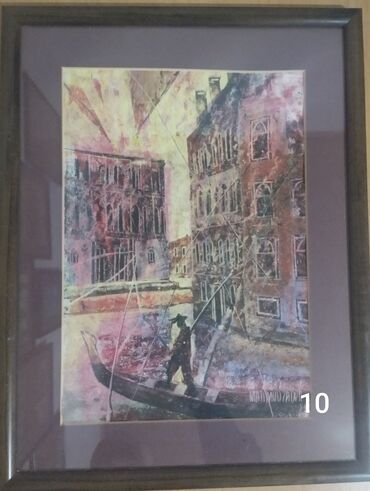 Şəkillər, tablolar: Istedadli ressam Mahmudzadenin 1999-cu ilde yaratdigi "Baki kendleri — 26