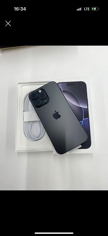 IPhone 16 Pro Max, Б/у, 256 ГБ, Black Titanium, Чехол, Кабель, Коробка, 89 %