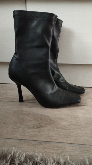 женский ботинка: Сапоги, 37, цвет - Черный