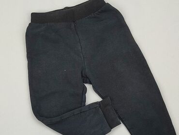 czarne spodnie z zamkami na nogawkach: Sweatpants, 1.5-2 years, 92, condition - Good