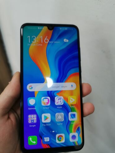 telefon alan: Huawei P30 Lite, 128 GB, rəng - Mavi, Face ID, Barmaq izi, İki sim kartlı