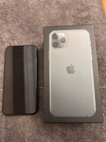 iphone x space gray: IPhone 11 Pro, 256 GB, Midnight, Face ID, Sənədlərlə, Barmaq izi