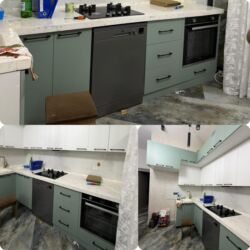 Qonaq otağı dəstləri: Metbex mebeli. 780azn. ölçü 3/210sm. üzeri tokme mermer. mermerden 2