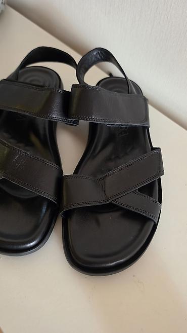 bağlı sandallar: DESA kişi sandaleti Yeni. - Rəng: qara - Material: təbii dəri üst — 3