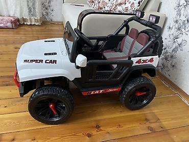 Uşaq üçün elektrik maşınları: Uşaqlar üçün elektrikli miniatür jip maşını - Korpus: ağ rəngdə — 2