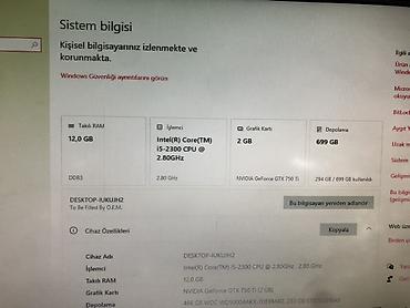 kür komputer: Masaüstü oyun/iş kompüteri – tam set Texniki göstəricilər: - — 3
