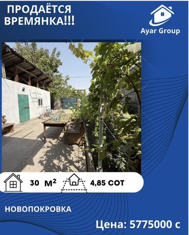 Үйлөрдү сатуу: Времянка, 30 кв. м, 2 бөлмө, Косметикалык оңдоо