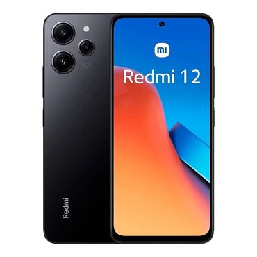 телефоы: Redmi, Redmi 12, Колдонулган, 128 ГБ, түсү - Кара, 2 SIM