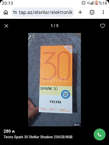iphon 8: Tecno Spark 30, 256 GB — 1