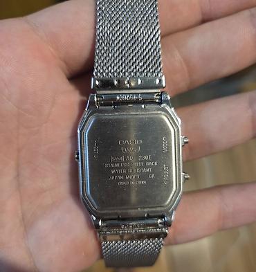 saat satisi: CASIO AQ-230EM-2ADF – hibrid analoq-rəqəmsal qol saatı. Hazırda rəsmi — 3
