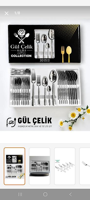 Gül Çelik Home Collection – 30 parçalı çatal-bıçaq qaşıq dəsti lalafo.az -da Gül Çelik Home Collection – 30 parçalı çatal-bıçaq qaşıq dəsti