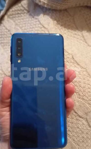 samsung 5670: Samsung Galaxy A7 2018, 64 GB, rəng - Göy, Düyməli