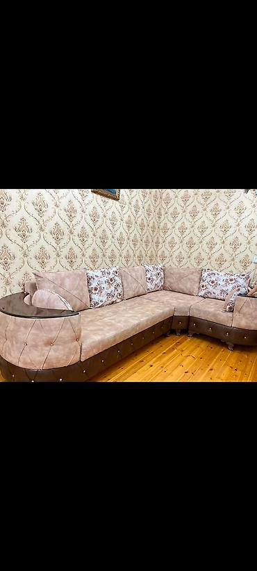 Ev üçün mebel: Künc divan, İşlənmiş, Açılan, Bazalı, Çatdırılma yoxdur — 1