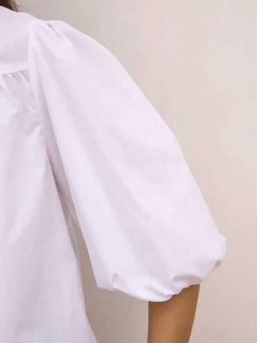 Блузки: Блузка, Крестьянка, Хлопок, Однотонный — 5