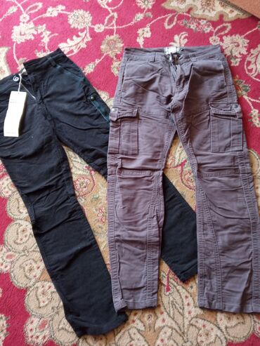 корейские вещи: Джинсы и брюки, цвет - Коричневый, Новый