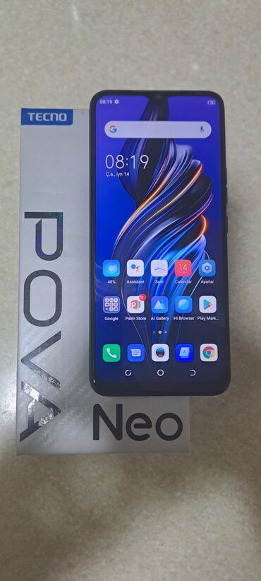 телефон fly книжка: Tecno Pova Neo, 64 ГБ, цвет - Черный