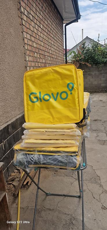 Сумки: Терморюкзак для доставки Glovo - Яркий жёлтый рюкзак с фирменным — 1