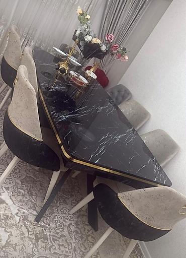 nomre 1 corek: Qonaq otağı üçün, Yeni, Açılan, Yumru masa, 8 stul — 1